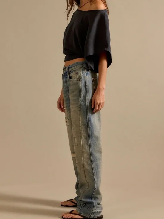 We the Free Stick Around Mid-Rise Straight Curve Jeans - Picture 4 of 8